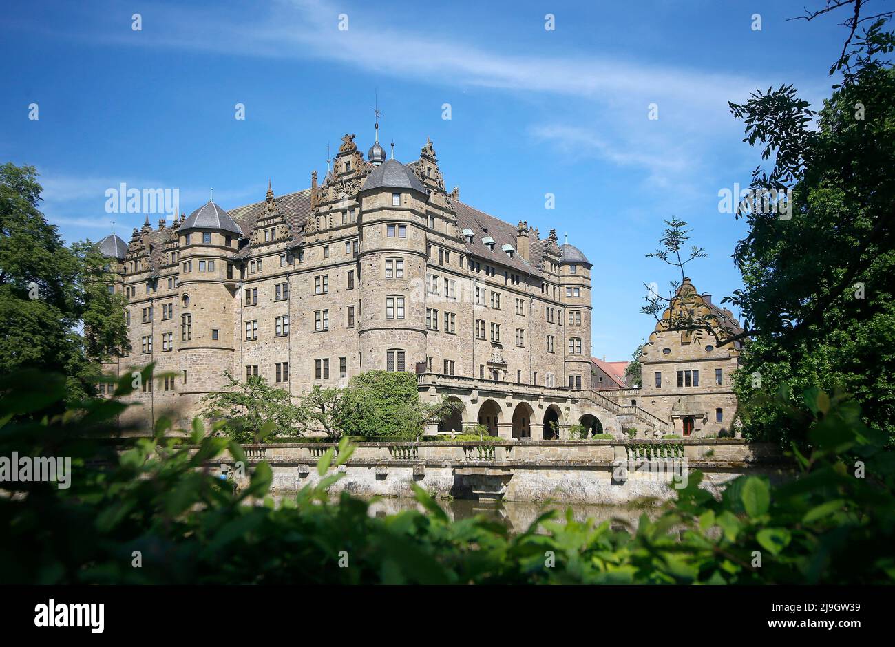 Castello di Neuenstein in Neuenstein, Baden-Württemberg, Germania, Europa Foto Stock