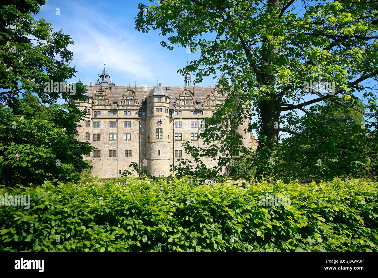 Castello di Neuenstein in Neuenstein, Baden-Württemberg, Germania, Europa Foto Stock