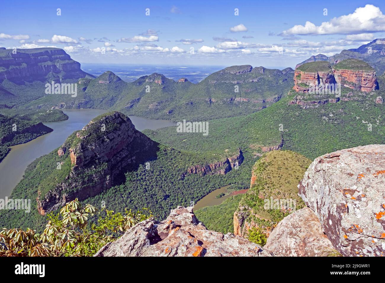 God’s Window, popolare punto panoramico lungo la scarpata Drakensberg nella Riserva Naturale del Canyon del Fiume Blyde, provincia di Mpumalanga, Sudafrica Foto Stock