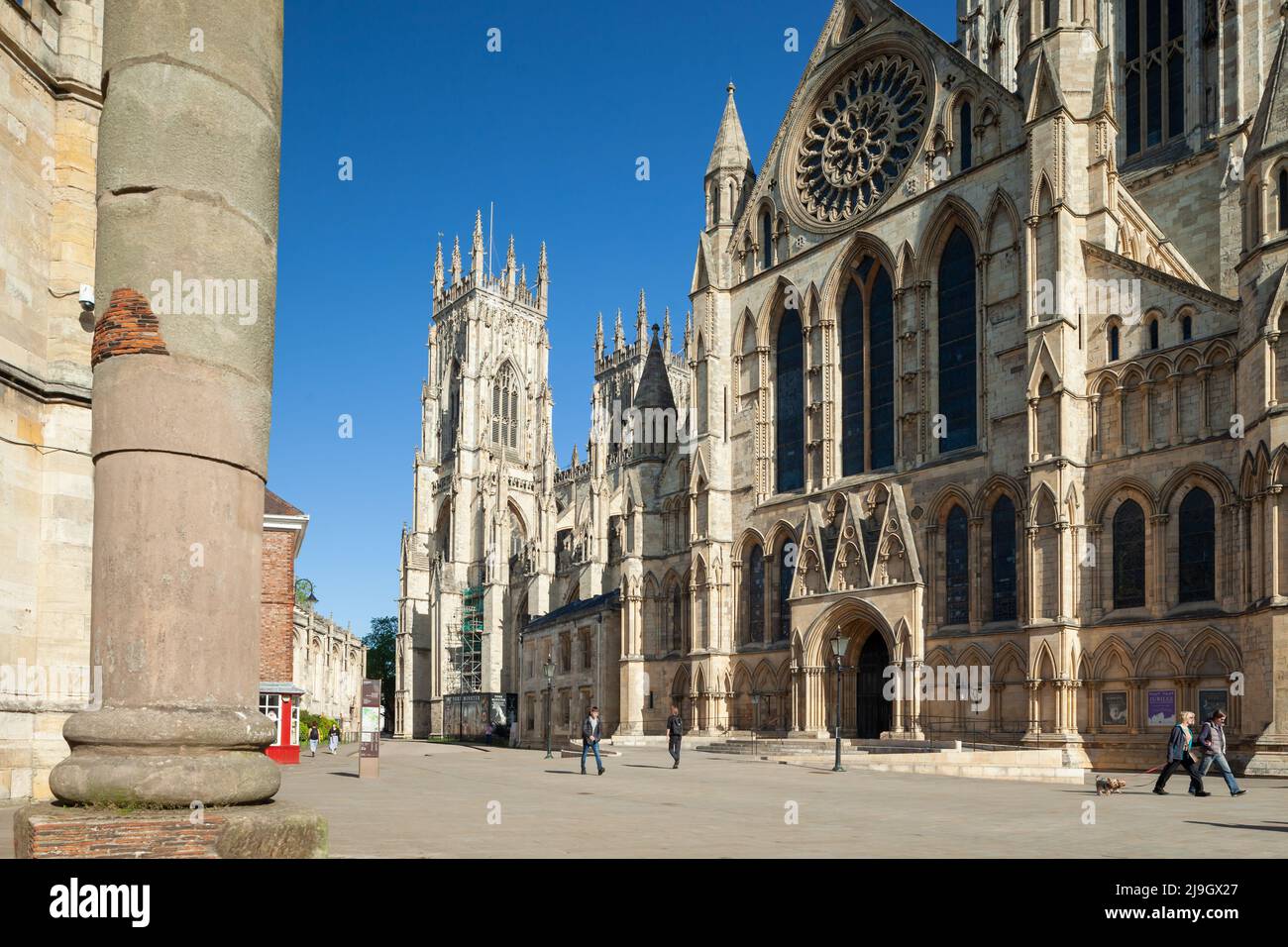 Mattina a York Minster, York, Inghilterra. Foto Stock