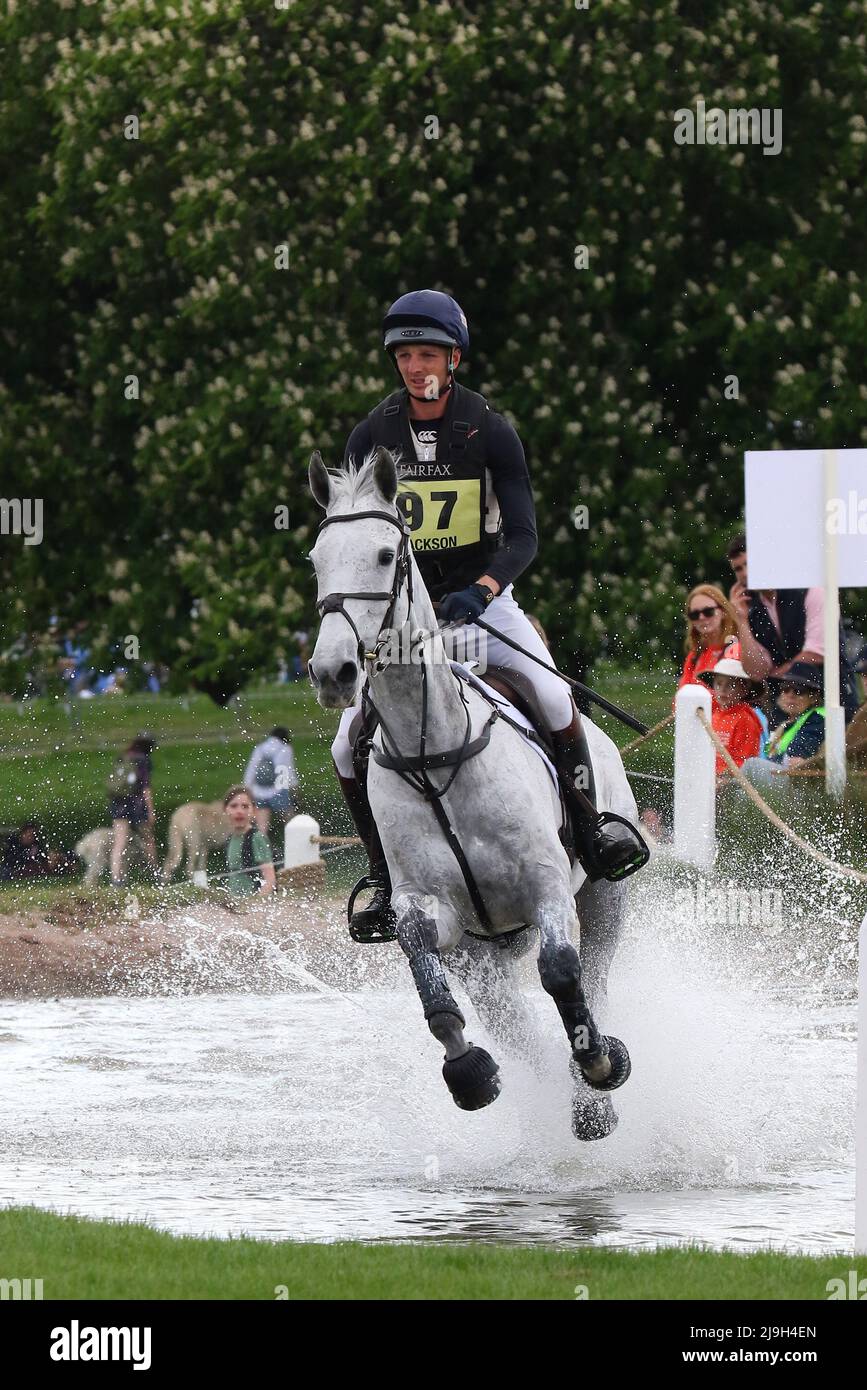 Tom Jackson - Capels Hollow Drift - Cross Country al Badminton Horse Trials 2022 Foto Stock