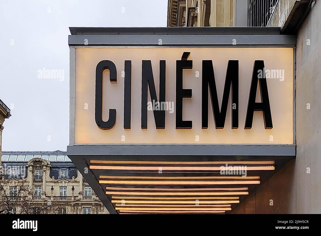 Ingresso di un Cinéma (cinema) a Parigi, Francia Foto Stock