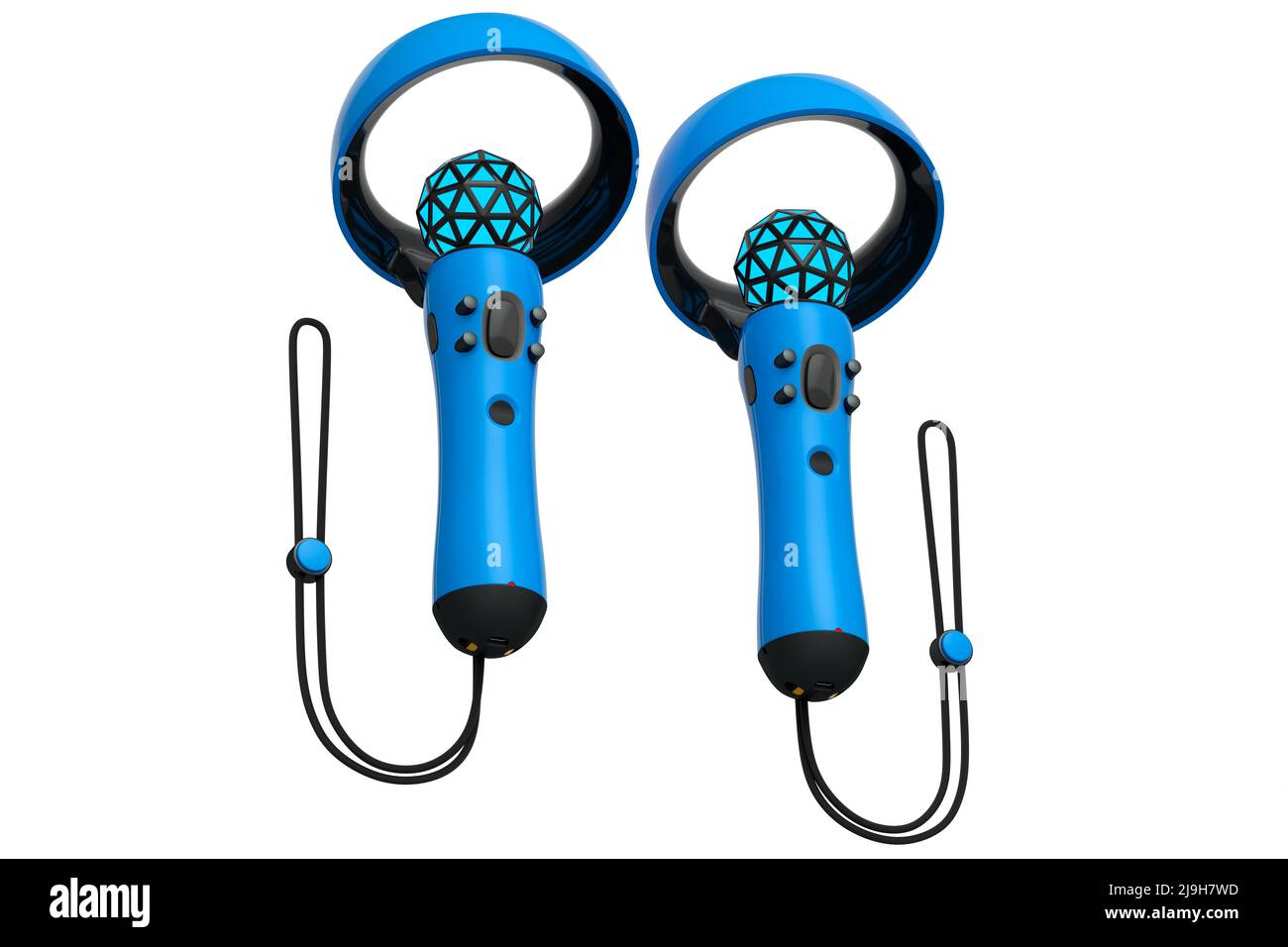 Controller di realtà virtuale per il gaming online e cloud in bianco sfondo Foto Stock