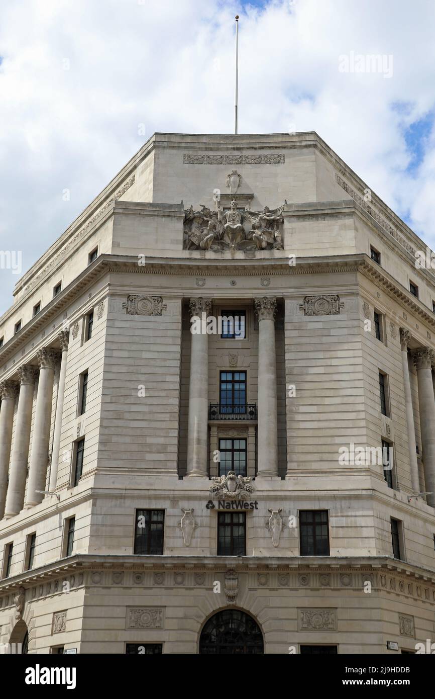 Edificio NatWest Bank al 1 Princes Street nella City of London Foto Stock