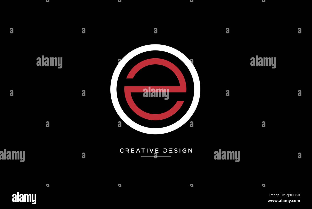 Lettere alfabetiche OE o logo EO Vector Illustrazione Vettoriale