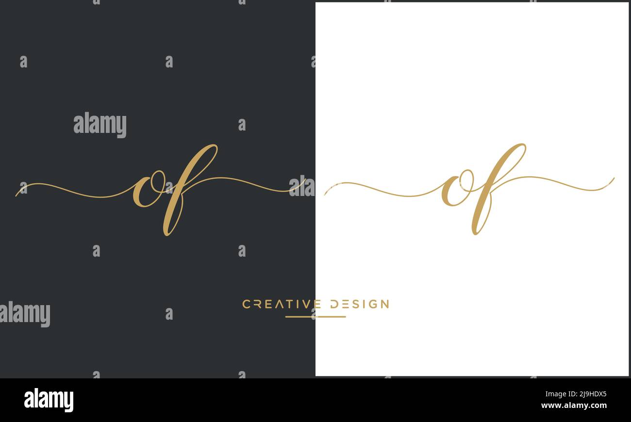 Lettere alfabetiche O FO icona Logo Vector Illustrazione Vettoriale