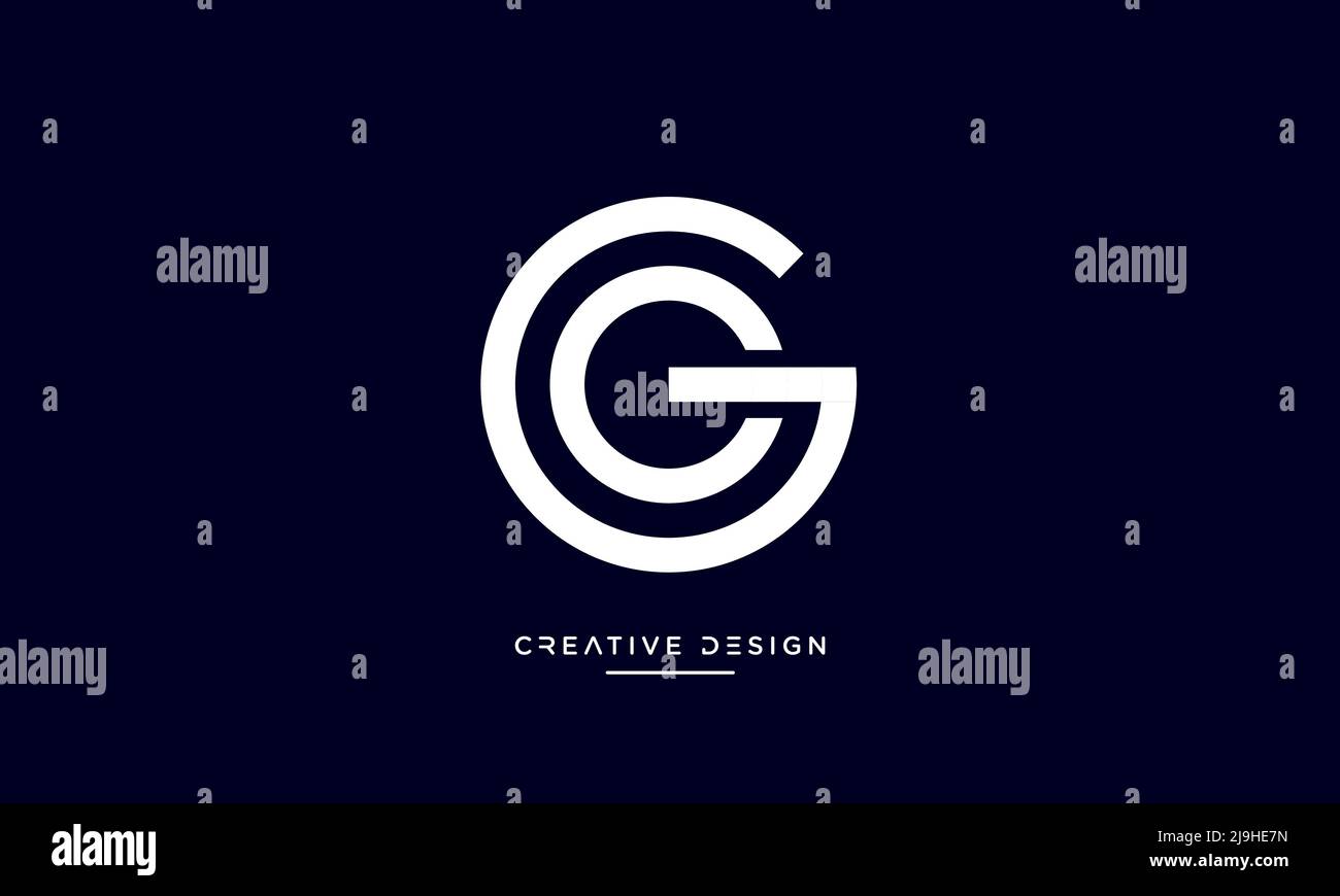 Alfabeto lettere OG o LOGO DELL'icona GO Illustrazione Vettoriale