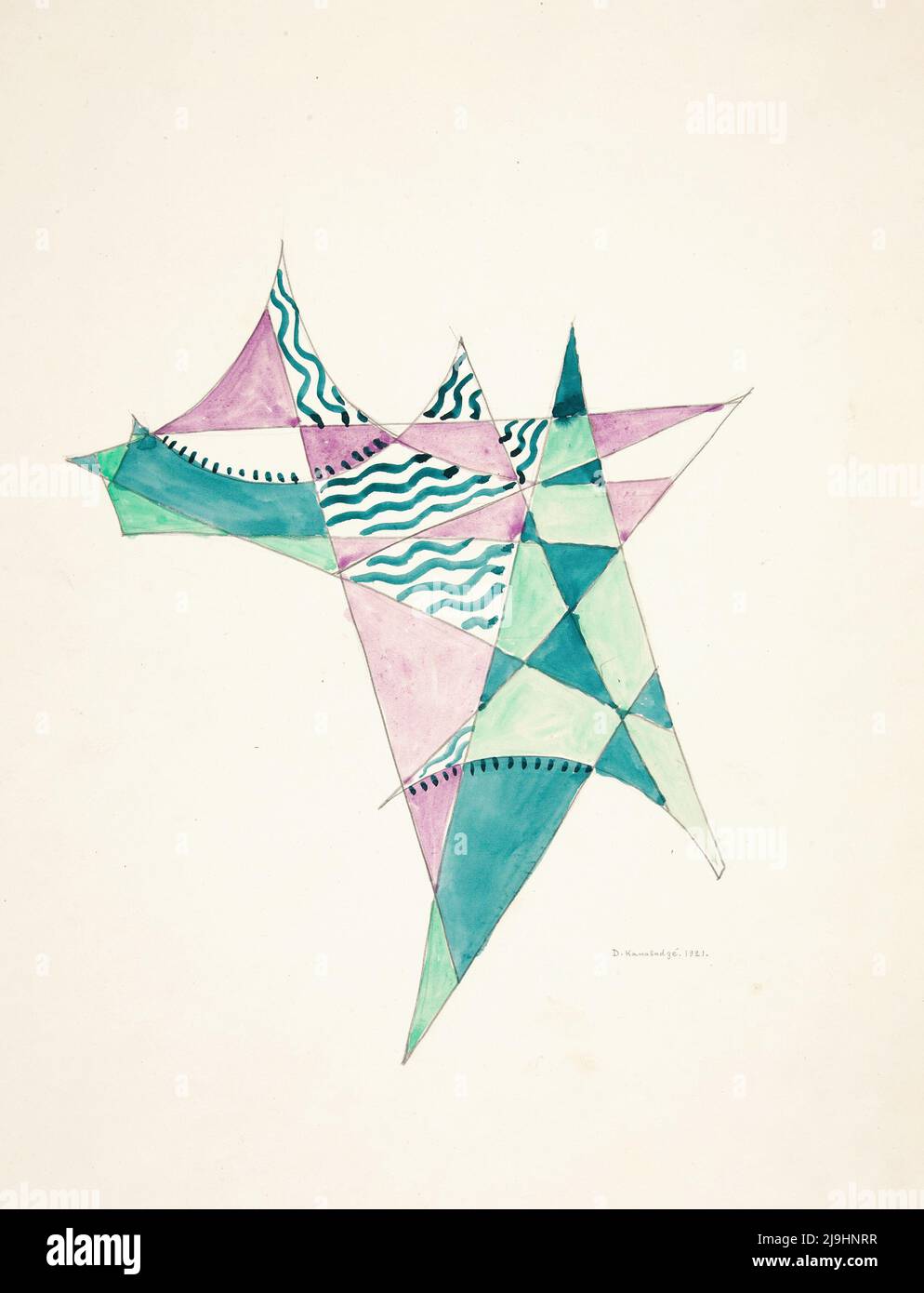 Art by David Kakabadzé - Abstraction based on Sails, VIII (1921) Foto Stock