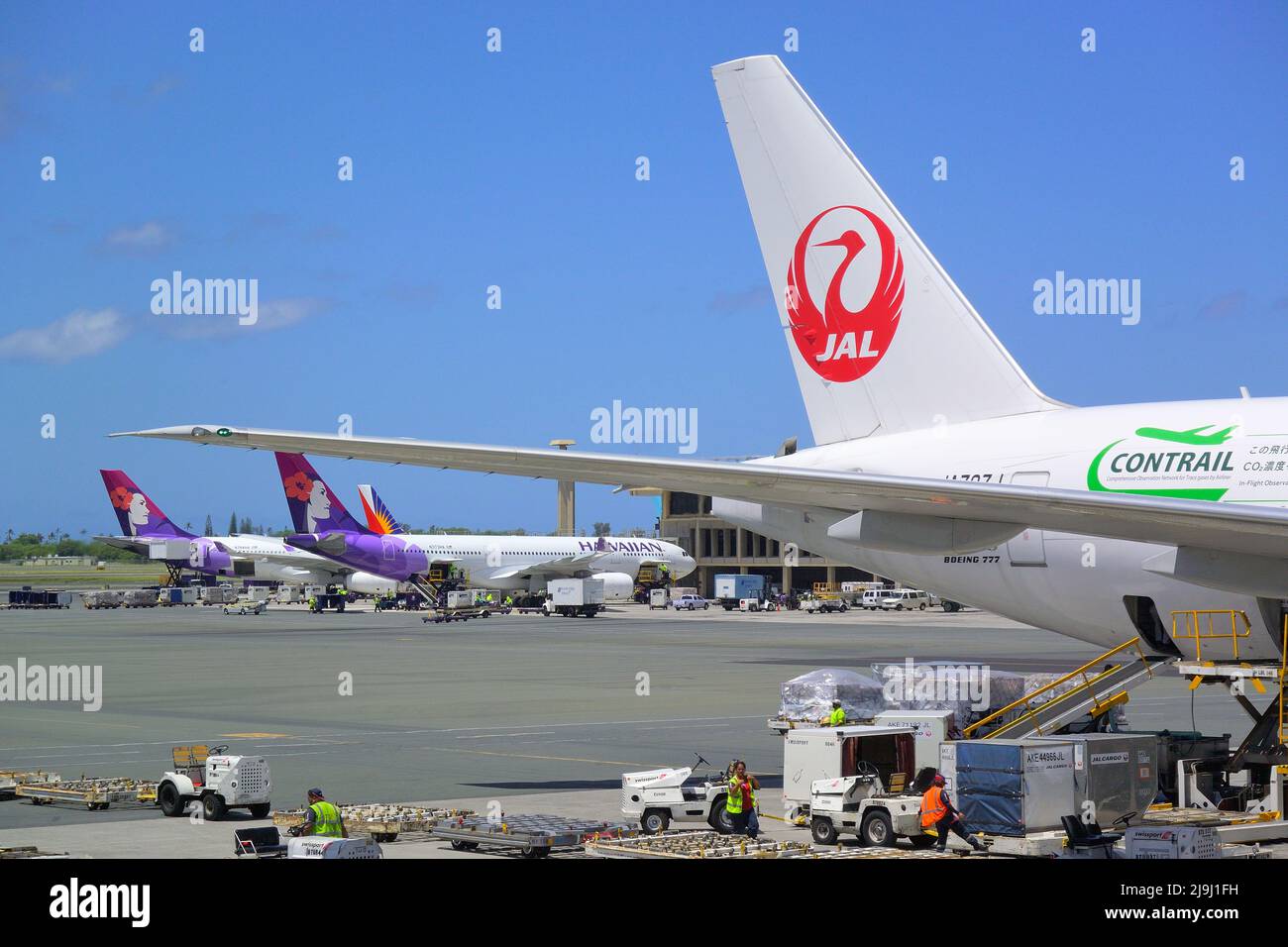 Impressioni panoramiche dal famoso Honolulu, Oahu HI Foto Stock