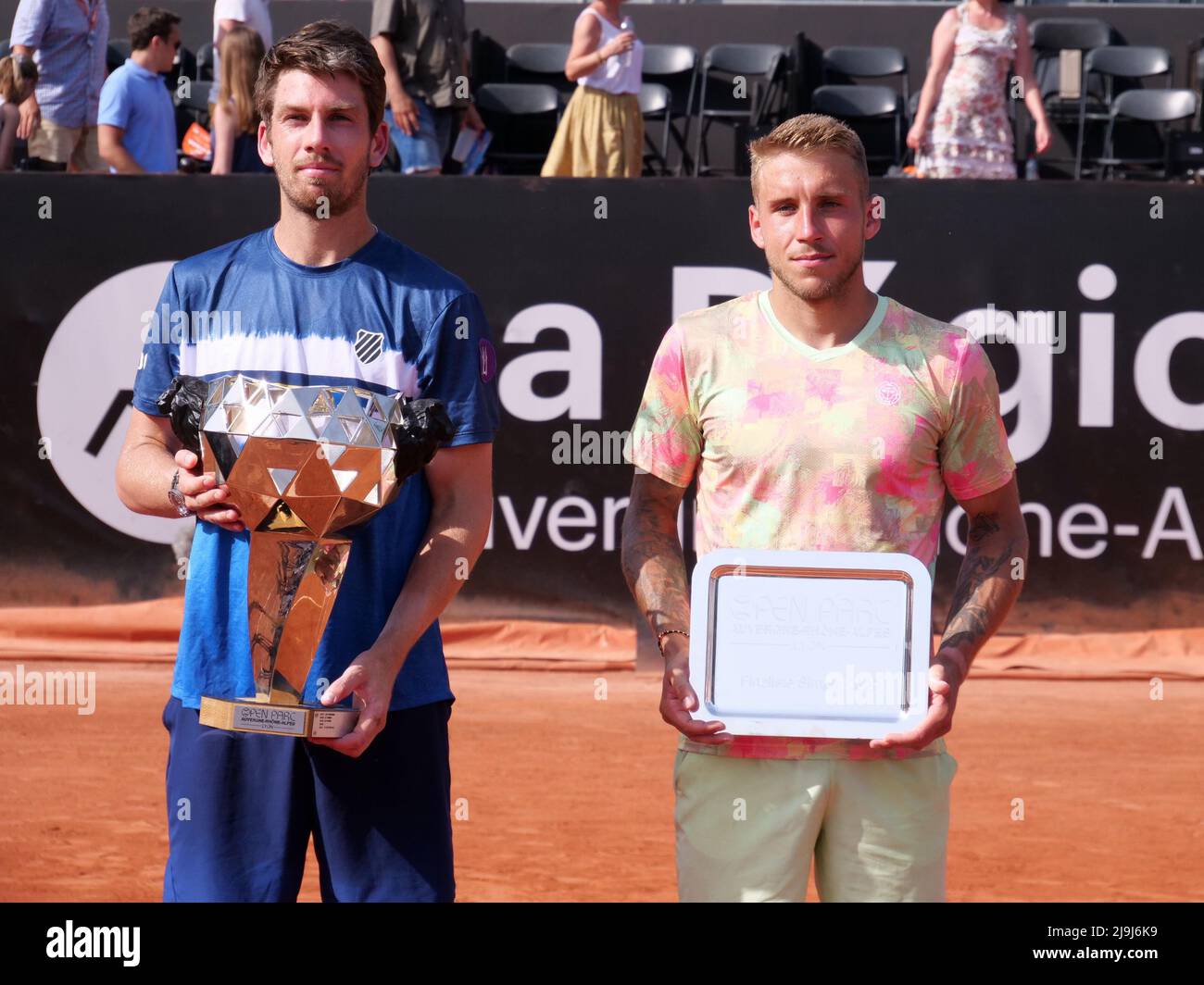 DC.NORRIE (GBR)Vincitore della finale contro A.MOLCAN (SVK) durante il torneo Open Parc Auvergne-Rho?ne-Alpes Lyon 2022, ATP 250 Tennis il 21 maggio 2022 a Foto Stock