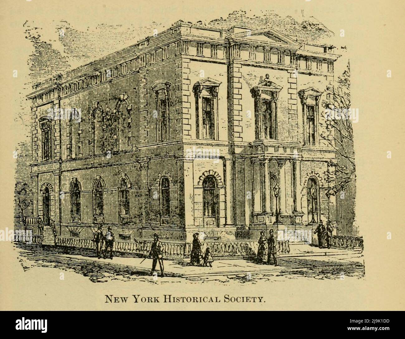 New York Historical Society 1889 dalla guida 'illustrato New York città e dintorni. Una guida descrittiva ai luoghi di interesse ' di Charles W Hobbs, Data di pubblicazione 1889 Editore New York, C.W. Hobbs & Co. Foto Stock