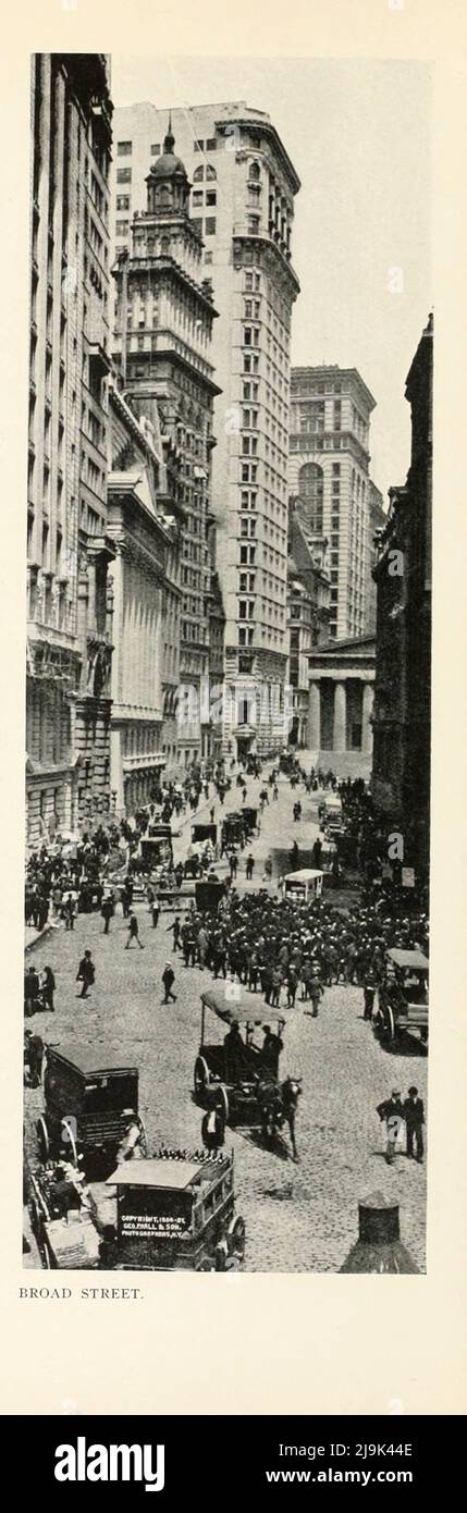 Broad Street 1911 dal libro ' New York illustrato ' Data di pubblicazione 1911 Editore New York : Success Postal Card Co. Foto Stock