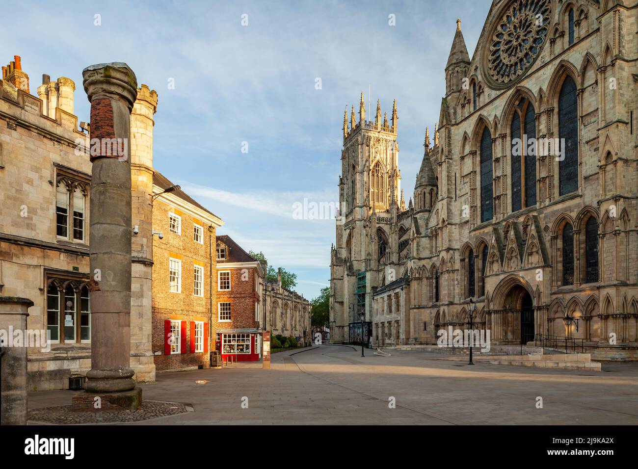 Alba a York Minster, York, Inghilterra. Foto Stock