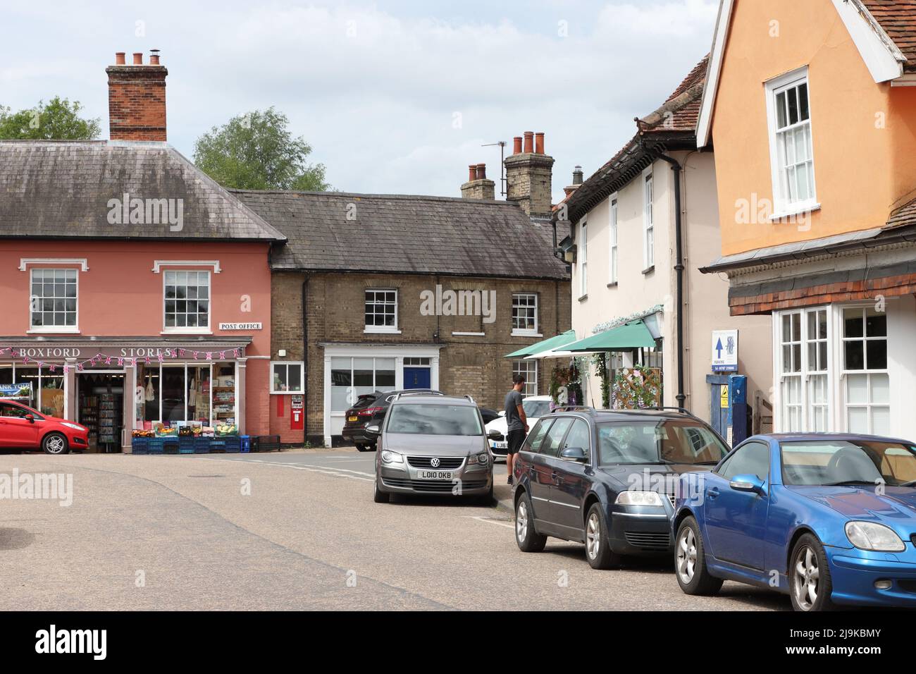 Broad Street, Boxford, Suffolk, Regno Unito Foto Stock