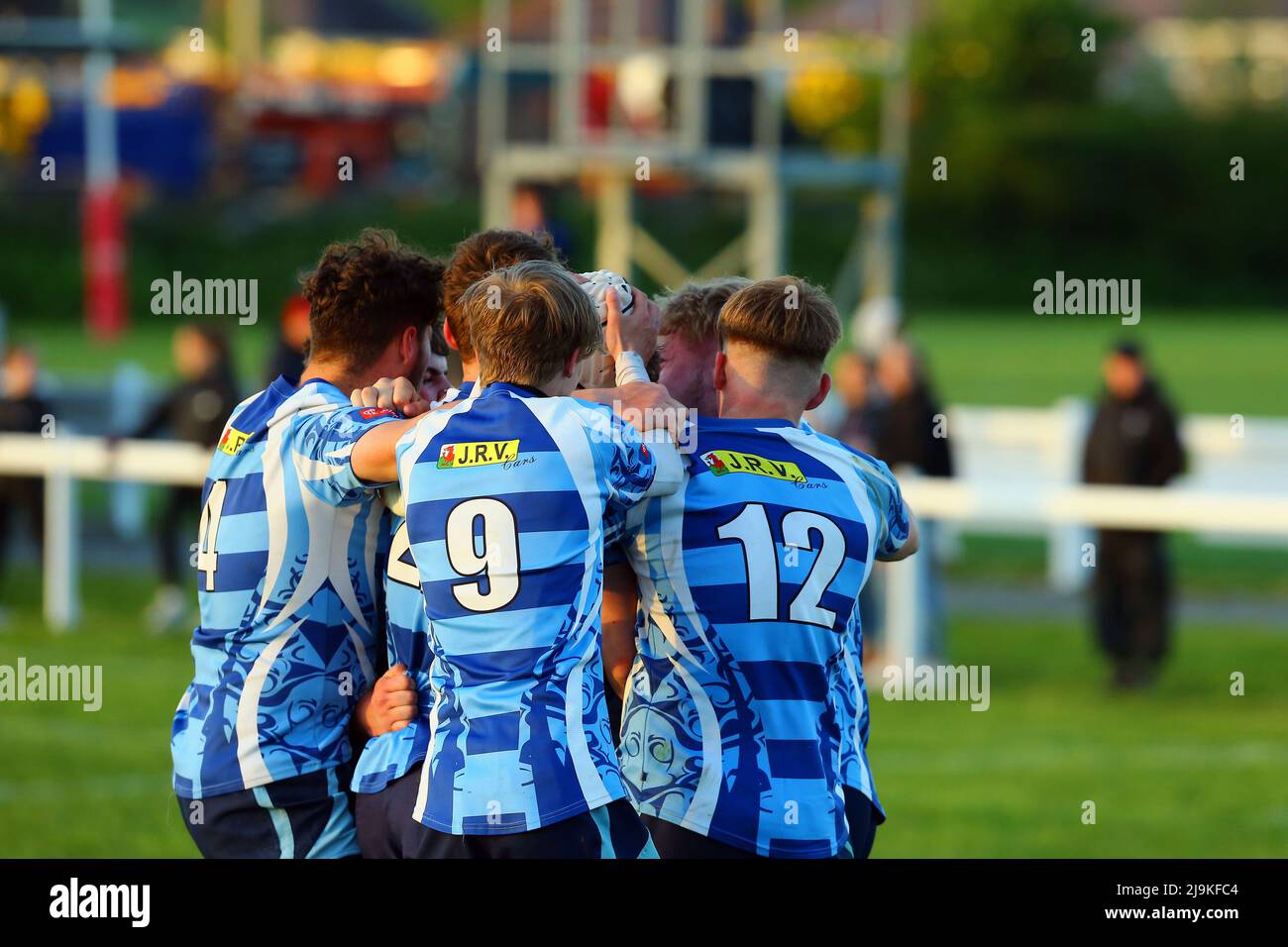 La ST dà il via alla RFC Youth contro Burryport RFC Youth Plate Final 2022 Foto Stock