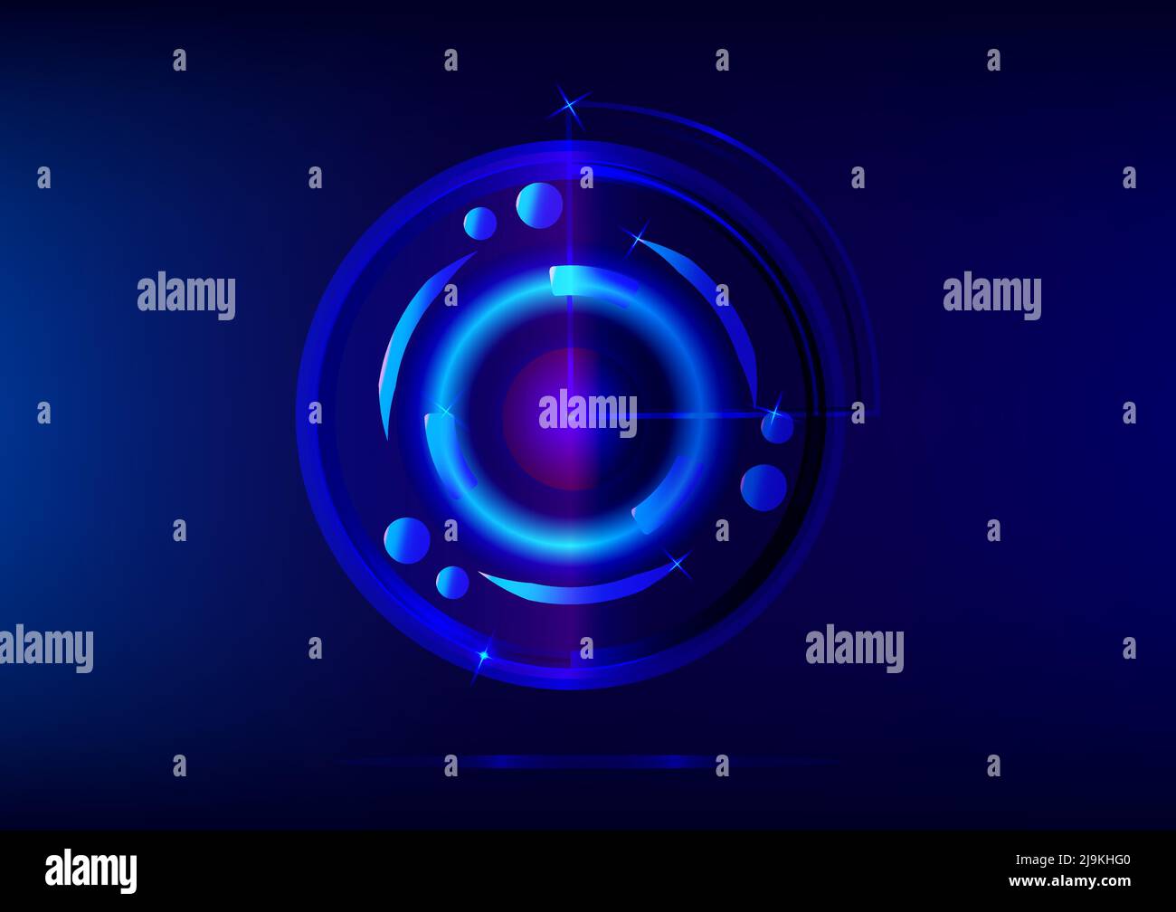 Astratto sfondo radar tecnologia raggio luminoso elemento lucido decorativo futuro media tecnologia visione moderna internet display sfondo illustrazione vettoriale Illustrazione Vettoriale