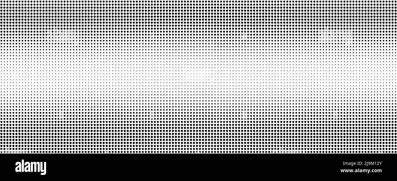 Sfondo astratto a gradiente tratteggiato a mezzitoni. Grana bianca e nera vettoriale Illustrazione Vettoriale