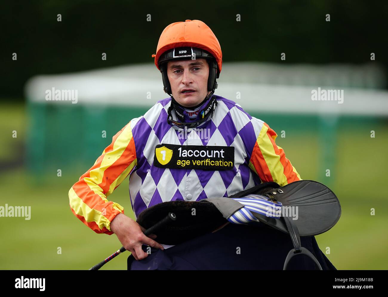 Jockey Henry Brooke al Southwell racecourse, Nottinghamshire. Data foto: Martedì 24 maggio 2022. Foto Stock