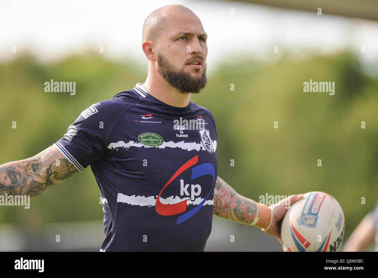 Featherstone, Inghilterra - 21st maggio 2022 - Luke Briscoe di Featherstone Rovers. Rugby League Betfred Championship Featherstone Rovers vs Whitehaven RLFC al Millenium Stadium, Featherstone, Regno Unito Dean Williams Foto Stock
