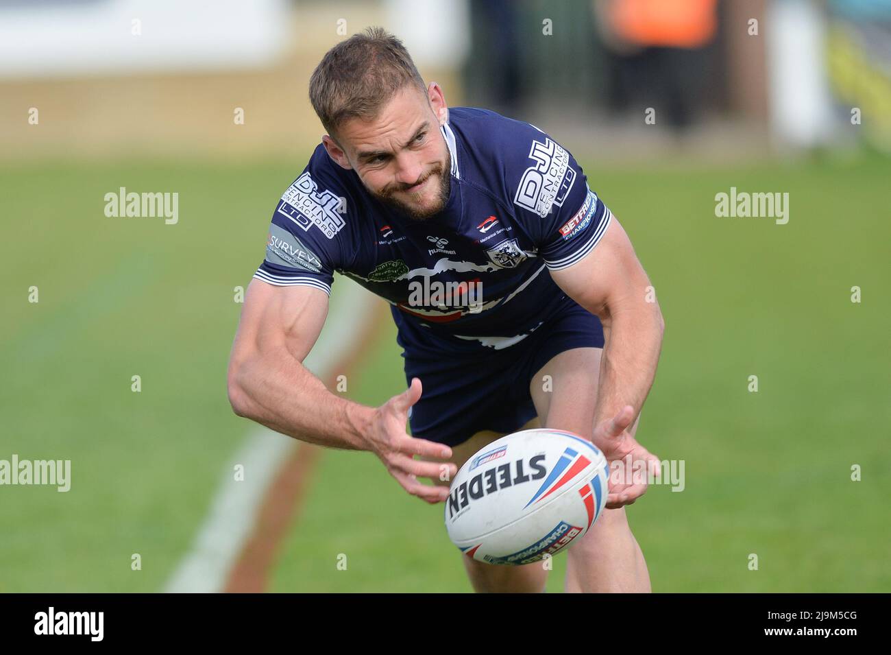 Featherstone, Inghilterra - 21st maggio 2022 - Connor Jones di Featherstone Rovers in azione. Rugby League Betfred Championship Featherstone Rovers vs Whitehaven RLFC al Millenium Stadium, Featherstone, Regno Unito Dean Williams Foto Stock