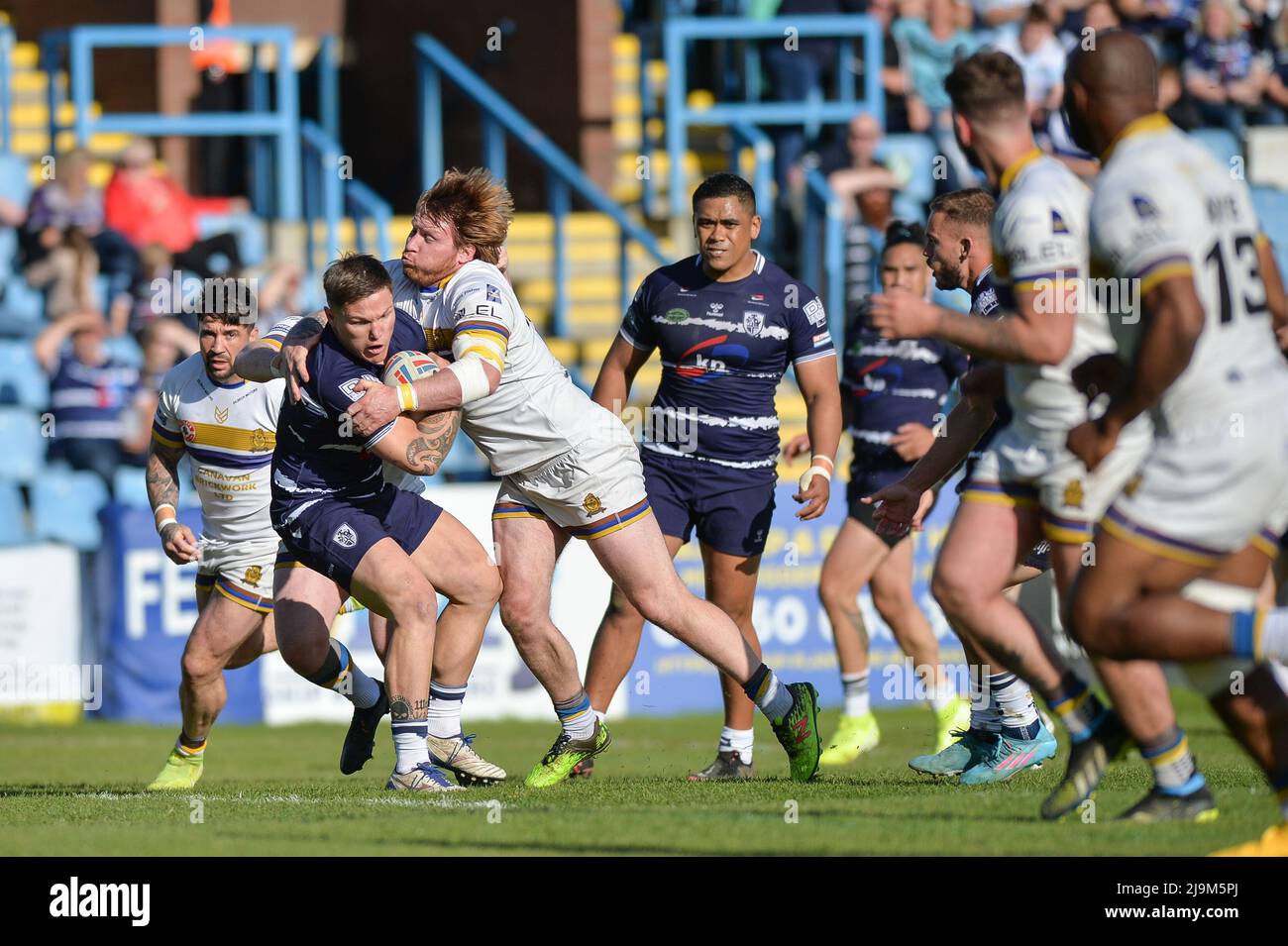 Featherstone, Inghilterra - 21st maggio 2022 - Tyla Hepi di Featherstone Rovers in azione. Rugby League Betfred Championship Featherstone Rovers vs Whitehaven RLFC al Millenium Stadium, Featherstone, Regno Unito Dean Williams Foto Stock