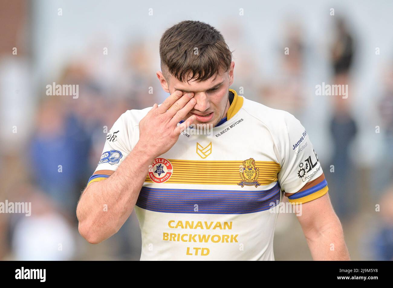 Featherstone, Inghilterra - 21st Maggio 2022 - Jake Bradley di Whitehaven RLFC. Rugby League Betfred Championship Featherstone Rovers vs Whitehaven RLFC al Millenium Stadium, Featherstone, Regno Unito Dean Williams Foto Stock