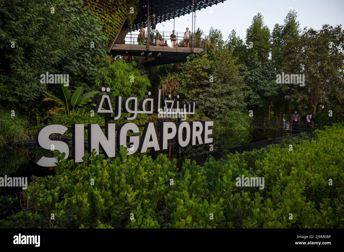 Vista del padiglione di Singapore all'Expo 2020, Dubai, Emirati Arabi Uniti. Foto Stock