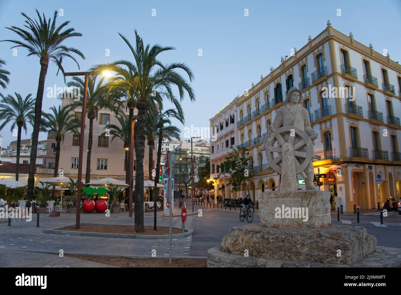 Seemann Denkmal, Ibiza Stadt, Ibiza, Eivissa, Baleari Inseln, Spagna, Europa Foto Stock