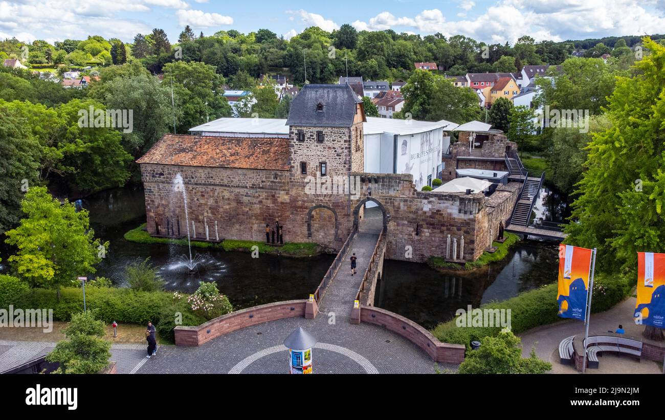 Burg Vilbel, Bad Vilbel, Francoforte, Germania Foto Stock