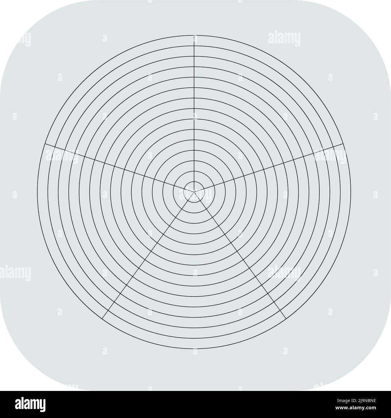 Polare, griglia circolare, mesh. Grafico a torta, elemento grafico. Illustrazione vettoriale di stock, grafica clip-art Illustrazione Vettoriale