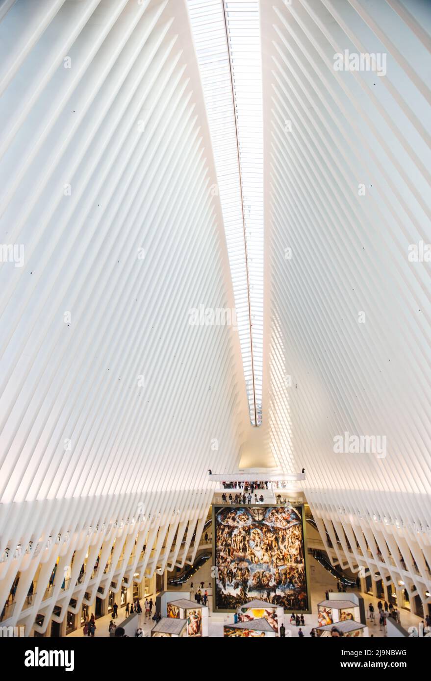 World Trade Center Oculus Interior, Manhattan, New York City, New York Foto Stock