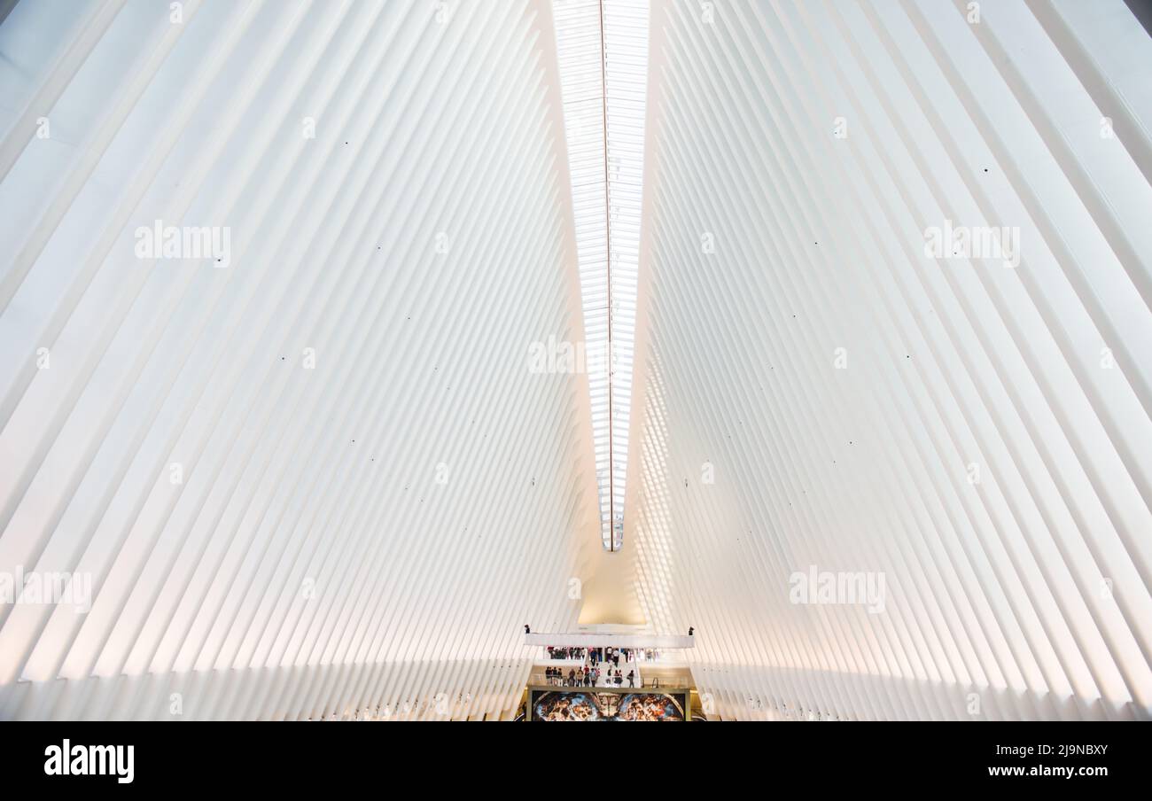 World Trade Center Oculus Interior, Manhattan, New York City, New York Foto Stock