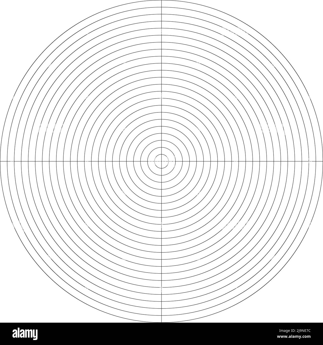 Polare, griglia circolare, mesh. Grafico a torta, elemento grafico. Illustrazione vettoriale di stock, grafica clip-art Illustrazione Vettoriale