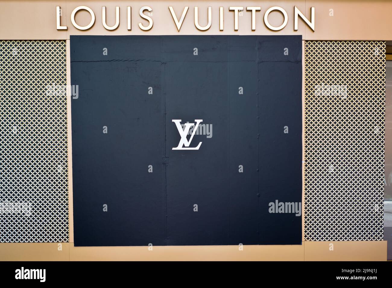 Louis Vuitton Designer Store, Exchange Square, Manchester, Inghilterra Foto Stock