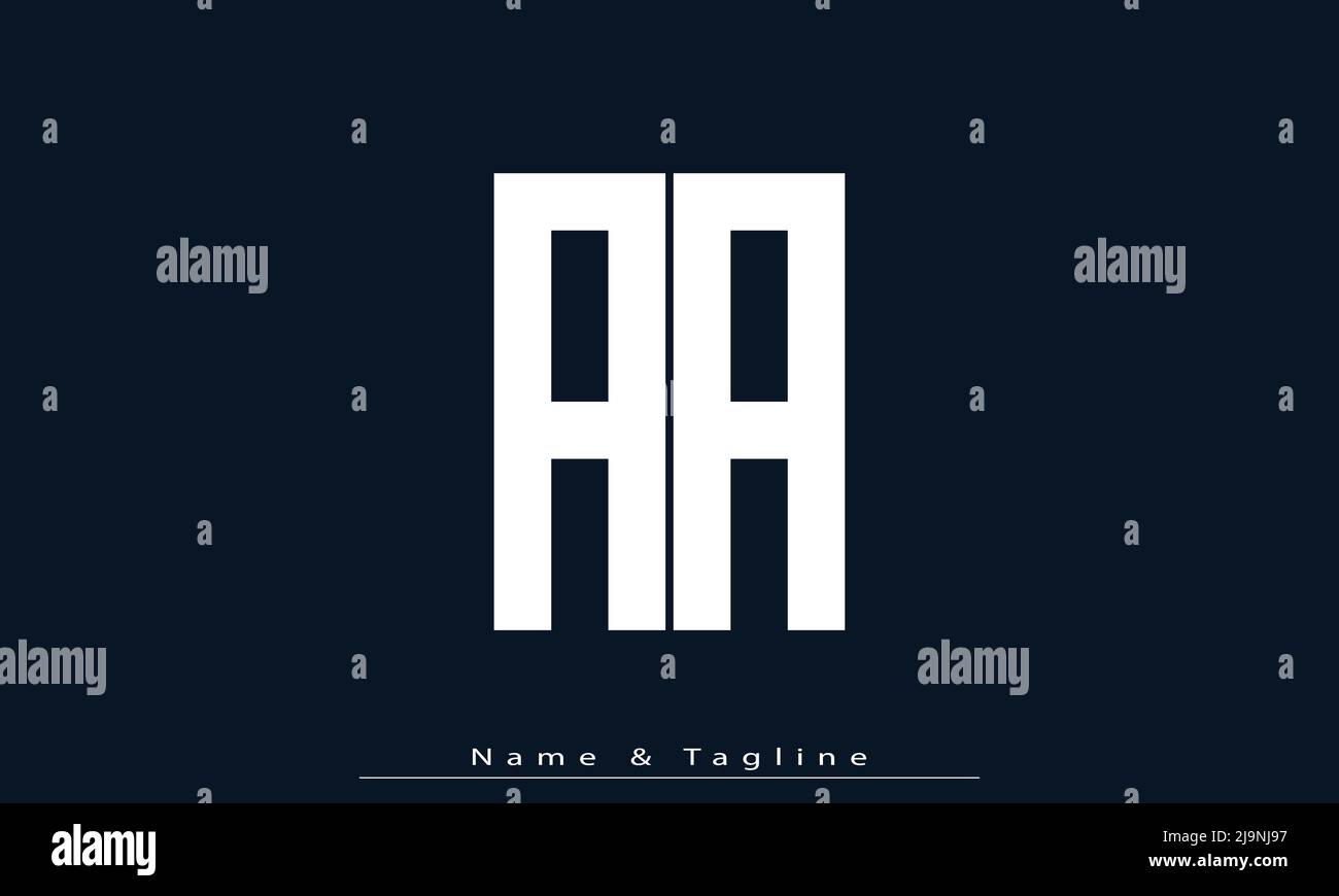 Lettere alfabetiche iniziali logo monogramma AA Illustrazione Vettoriale