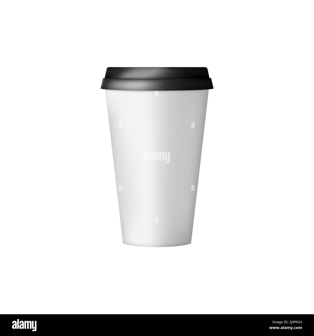 Tazza di caffè isolata 3D. Illustrazione vettoriale Illustrazione Vettoriale