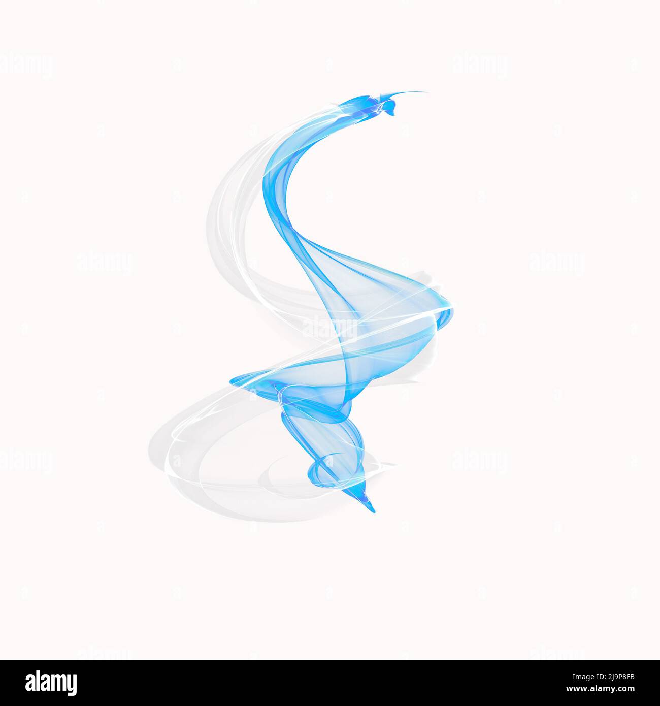 Figura astratta trasparente. Fiamma aerea, fumo, nebbia colorata. Colore blu Foto Stock Figura astratta trasparente. Fiamma aerea, fumo, nebbia colorata. Colore blu Foto Stock