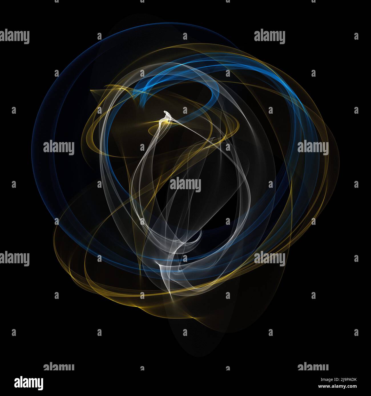 Figura trasparente rotonda astratta. Vortice di colore, velo, fumo. Foto Stock