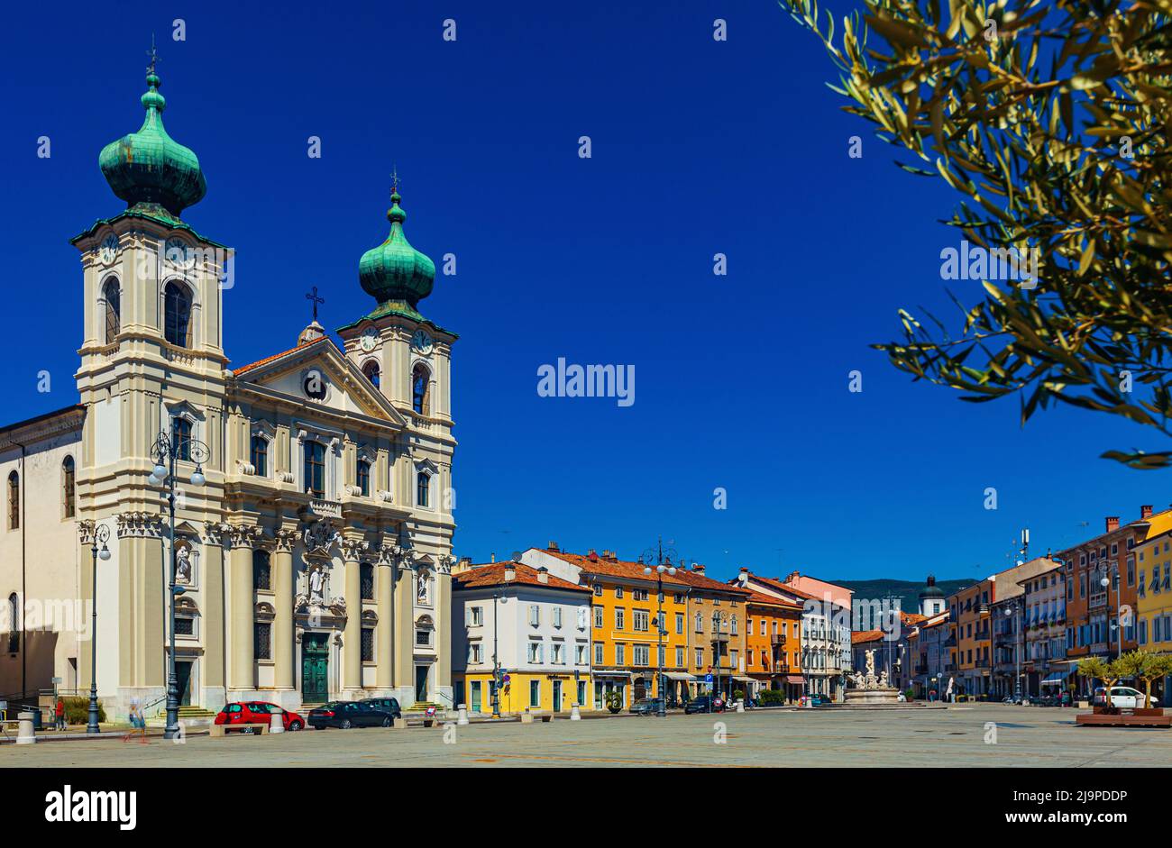 Vista su Piazza della Vittoria, Gorizia, Italia Foto Stock