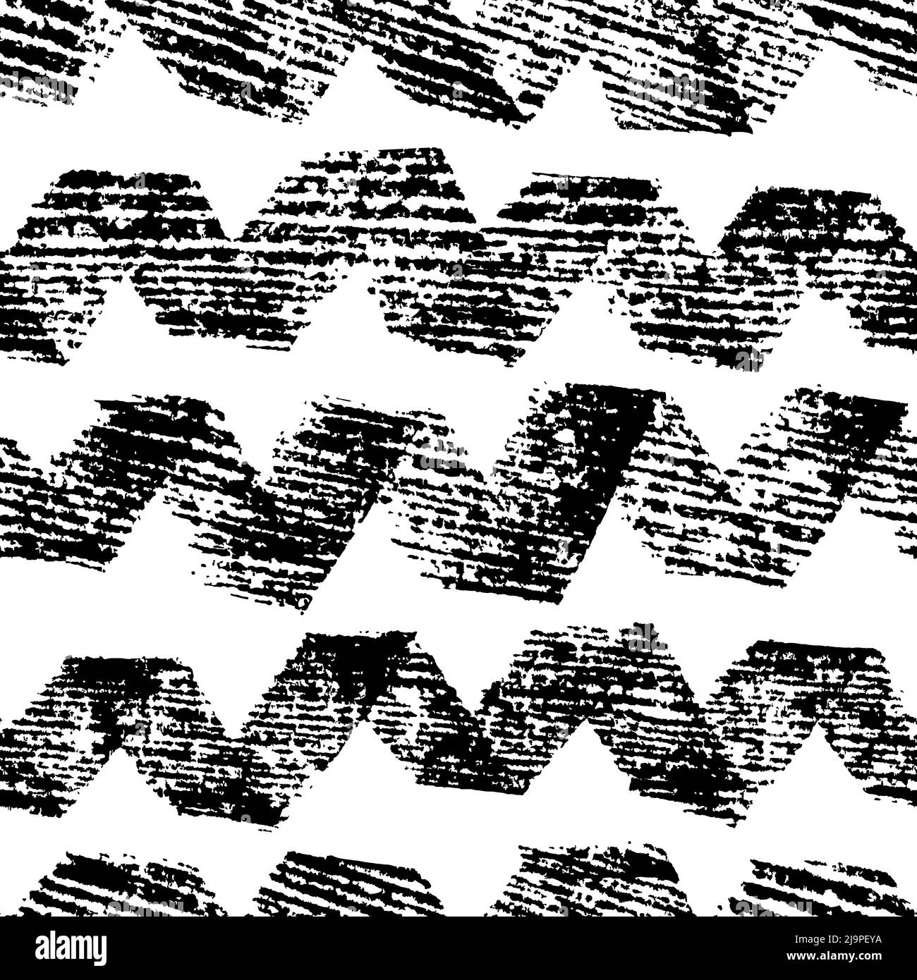 Linee a zig-zag testurizzate motivo senza giunture vettoriale. Illustrazione Vettoriale