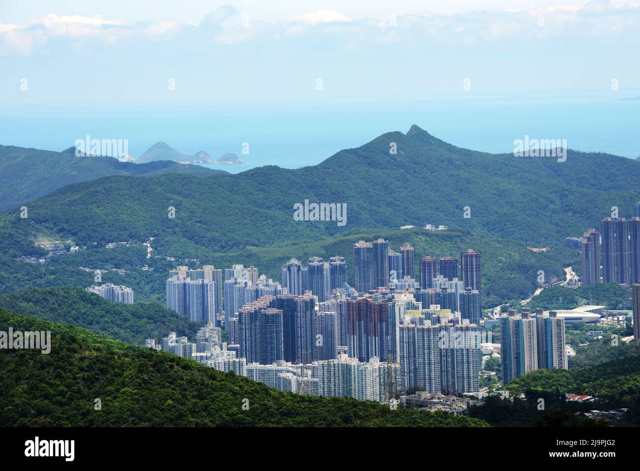 Vista di Tseung Kwan o a Hong Kong. Foto Stock