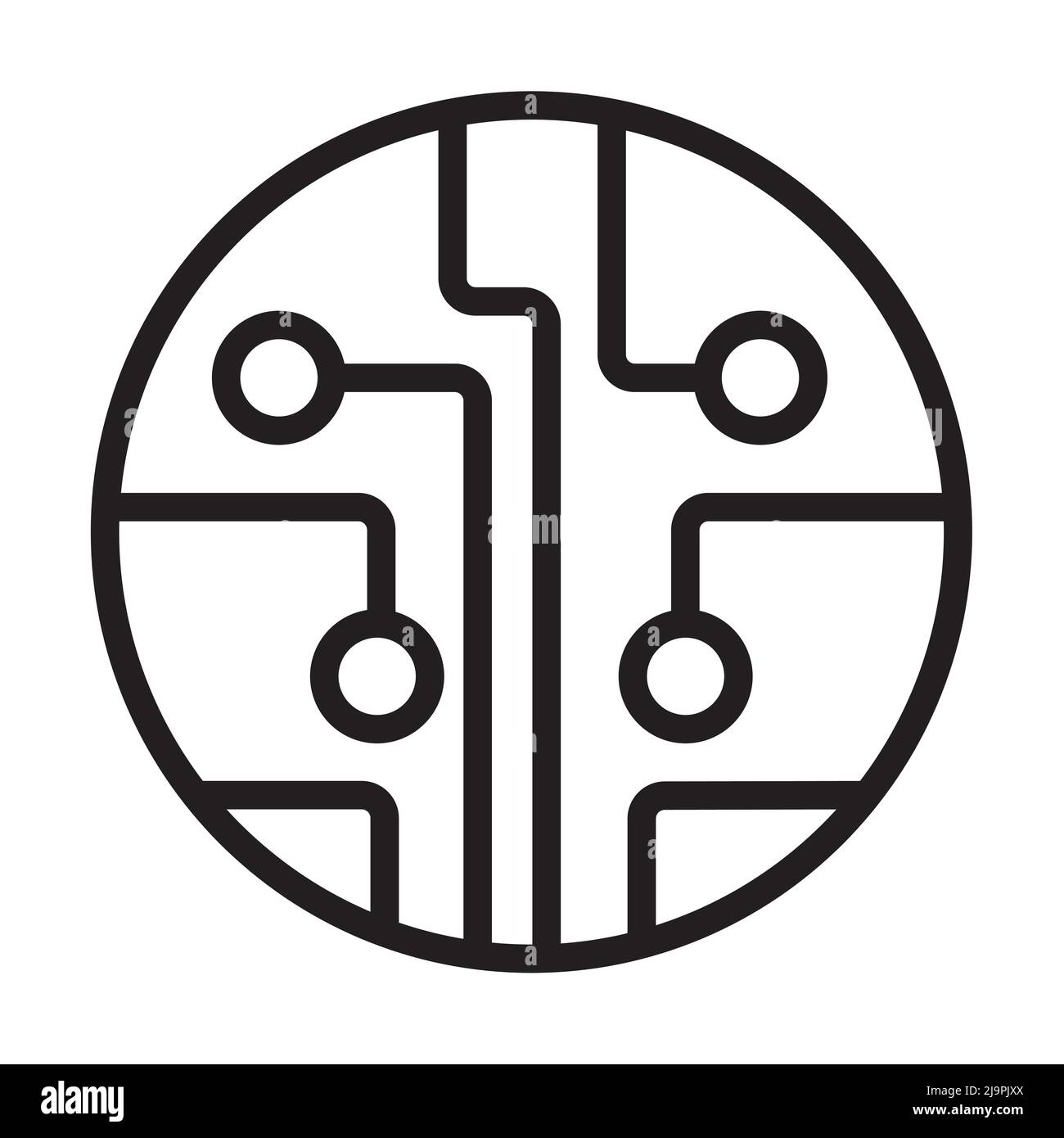 Scheda a circuito stampato, tecnologia icona vettore. Per il vostro web site design, logo, app, UI. Illustrazione Vettoriale Illustrazione Vettoriale