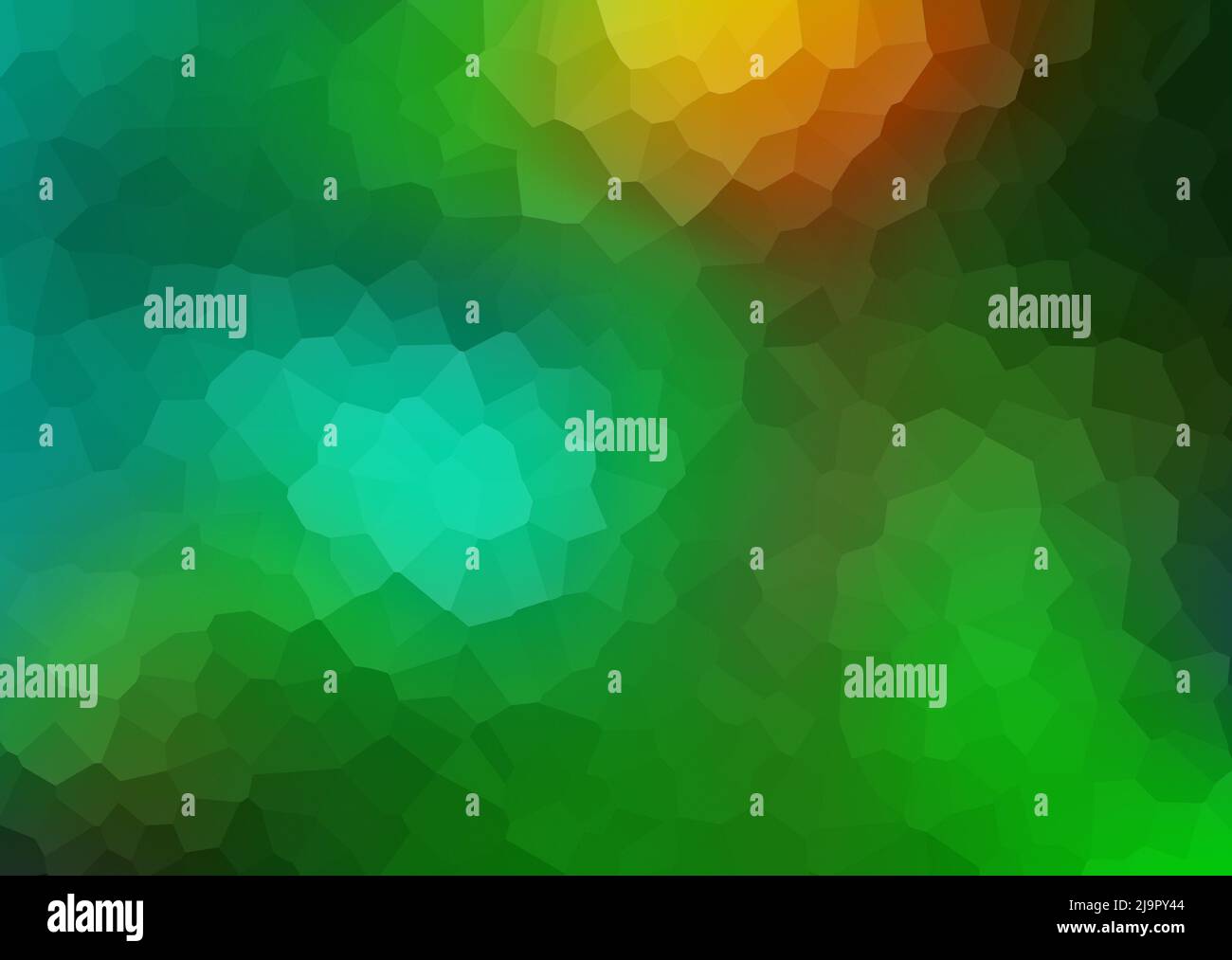 Verde smeraldo moderno futuristico astratto gradiente fluente trama di fondo con rilievo poligonale stratificato liquido mosaico geometrico forme di cristallo Foto Stock