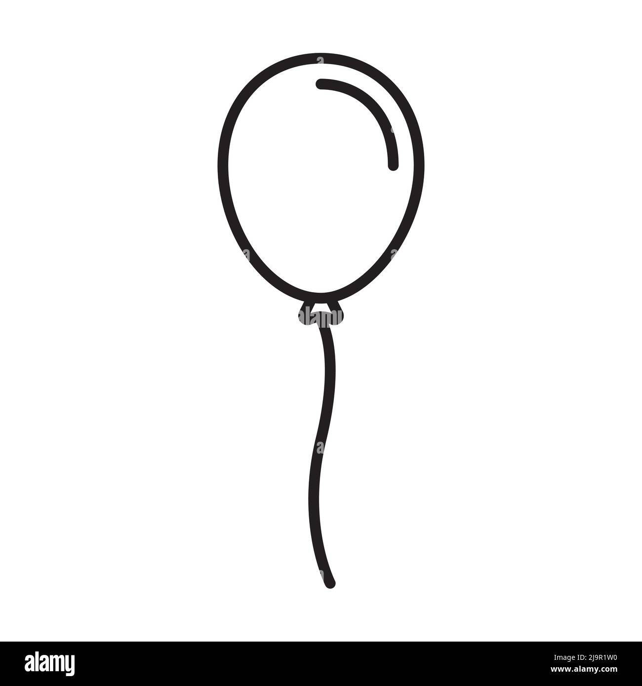 air balloon icona vettore compleanno, festa, festa, anniversario concetto per grafica, logo, sito web, social media, app mobile, Illustrazione dell'interfaccia utente Illustrazione Vettoriale