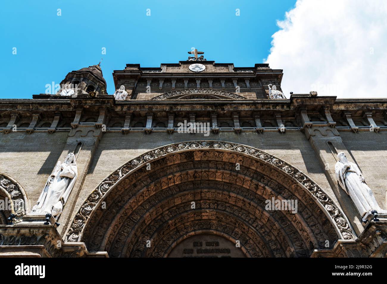 Cattedrale di Manila Intramuros Plaza de Roma Filippine Foto Stock