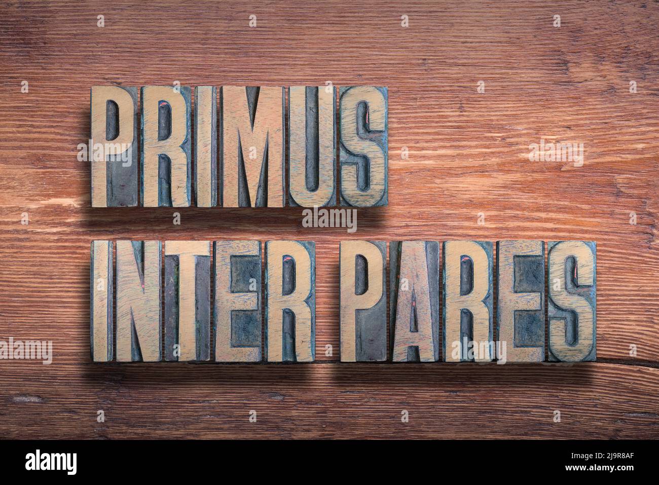 primus inter si occupa di significato antico latino detto - primo tra uguali, usato come titolo degli imperatori romani Foto Stock