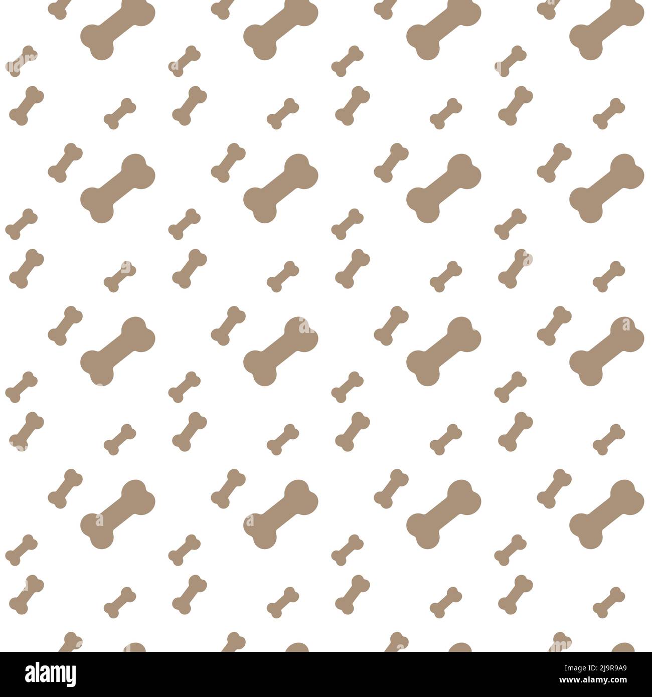 Modello senza giunture ossee. Sfondo con osso del cane. Osso per cane tessuto senza cuciture Illustrazione Vettoriale