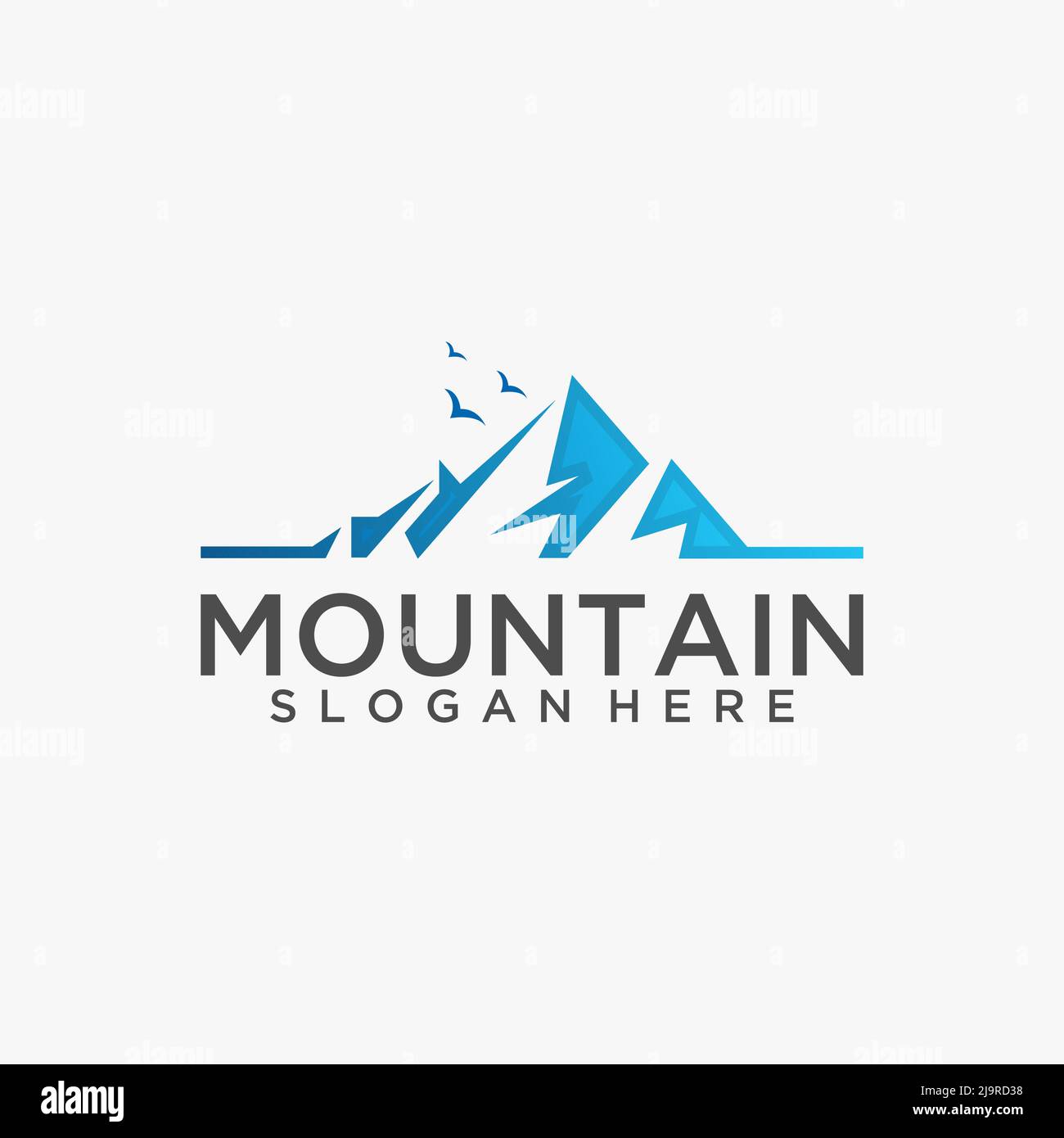 Mountain logo design Illustrazione Vettoriale