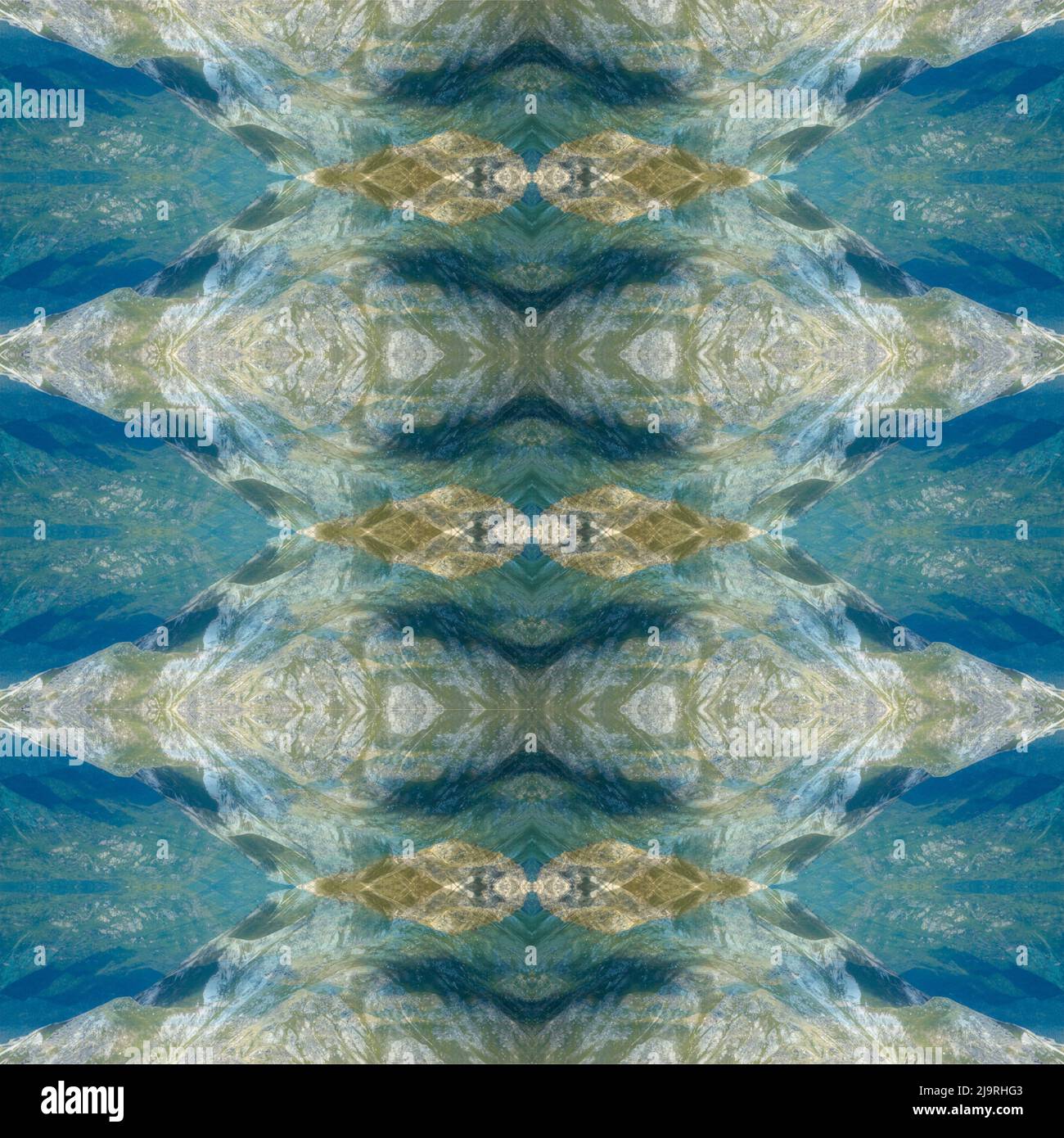 Astratto blu e giallo. Foto Stock