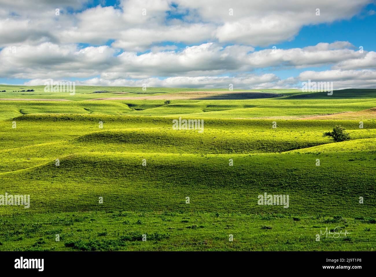Flint Hills del Kansas Foto Stock